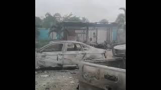 Así quedó la casa de El Nepo tras ser atacada por sicarios en Pejelagartero, Huimanguillo, Tabasco