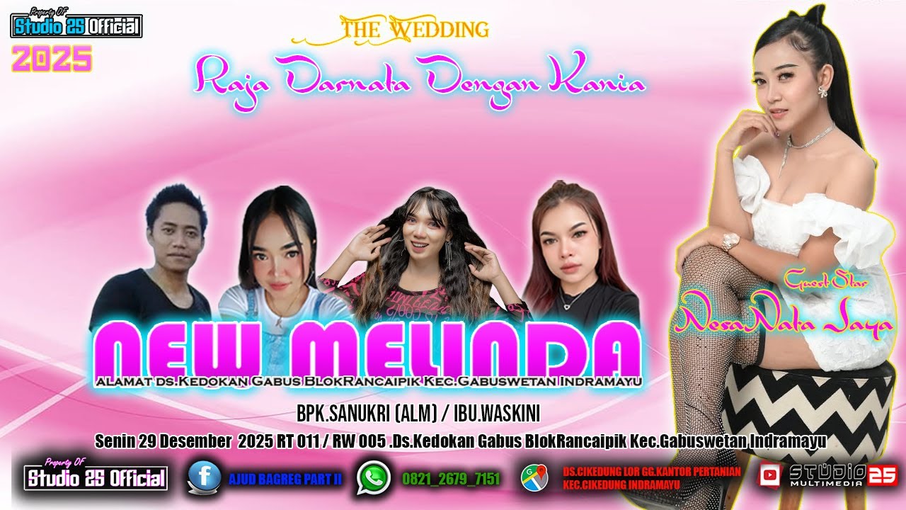 LIVE NEW MELINDA" THE WEDDING"REJA DARNATA DENGAN KANIA"SENIN 29 DESEMBER 2025