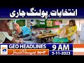 Geo Headlines 9 AM | Polling for Karachi&#39;s 5 districts in local government elections | 5th November