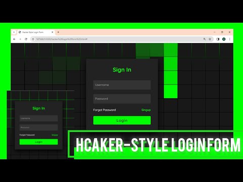 How to make Hacker-style Login Form  in HTML CSS