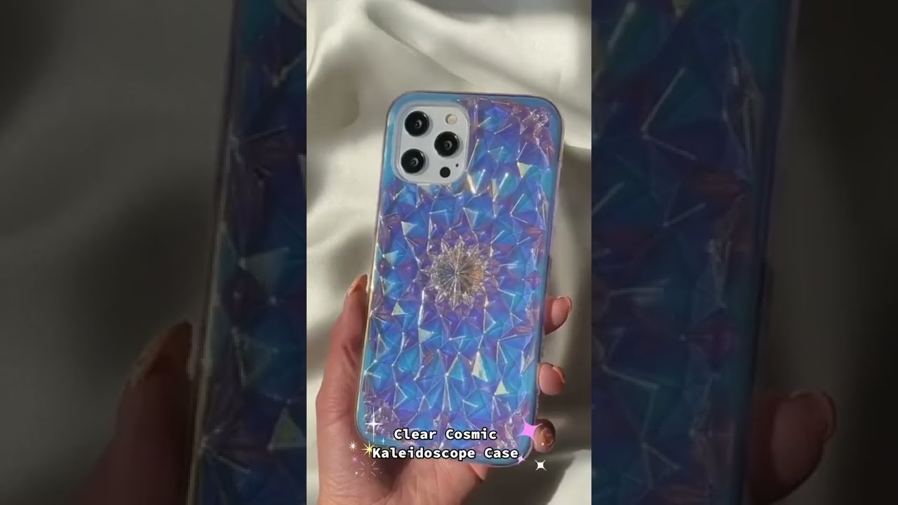 Clear Cosmic Holographic Kaleidoscope iPhone Case by FELONY CASE