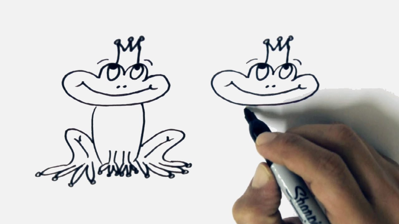 How To Draw a Frog Prince Step by Step Easy For Kids - YouTube