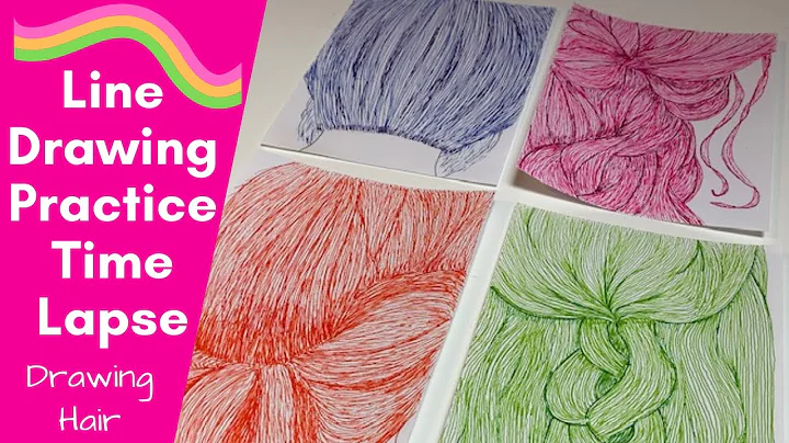 Line Drawing Practice Time Lapse // Drawing Hair