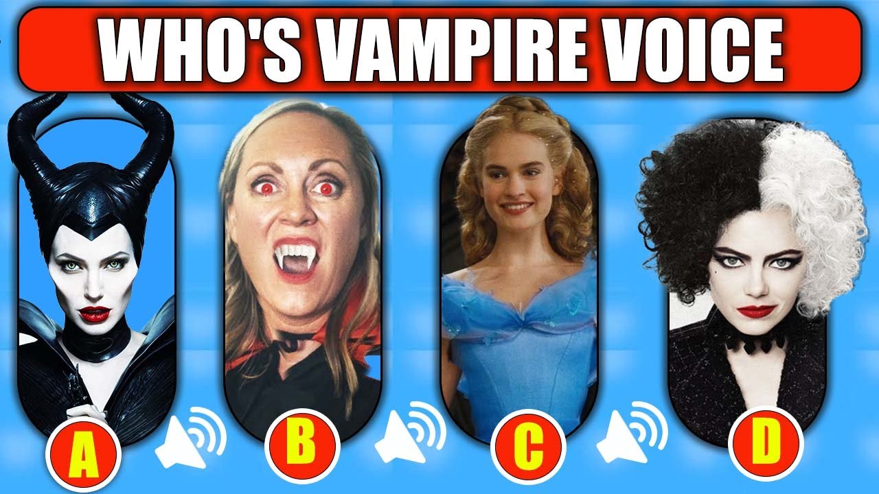 Who's Vampire Voice? Fun Squad Family, Maleficent, Disney Princess ...