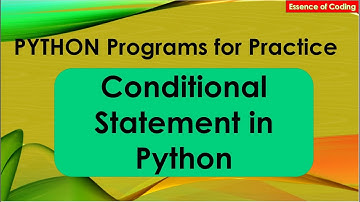 Conditional Statement in Python