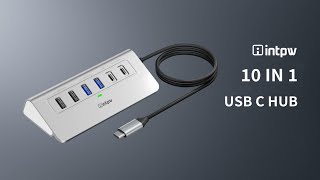 intpw 10-in-1 USB C Hub Docking Station