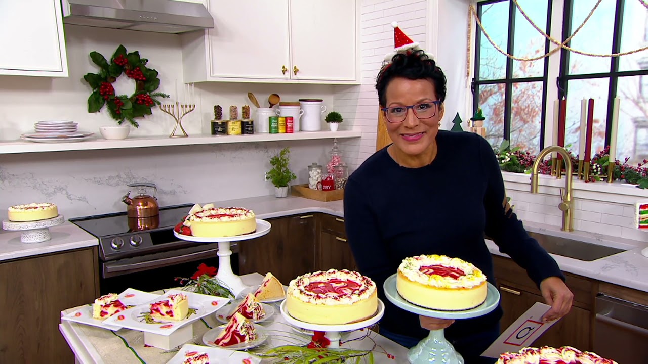 Junior's 3.25lb Christmas Swirl Cheesecake on QVC YouTube