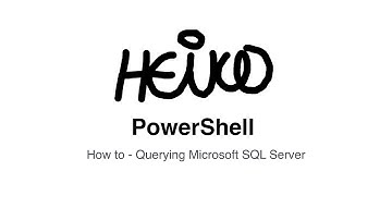 Windows PowerShell - How to - Querying Microsoft SQL Server