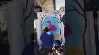 Flamingo Mural Imperial Beach by Artist Esmeralda 5 views 1 year ago 1 minute, 1 second
