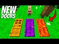 What is BEHIND this PORTAL DOOR and LAVA DOOR in Minecraft ? Secret underground BUNKER !