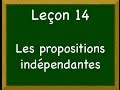 Leçon 14 - Les propositions indépendantes