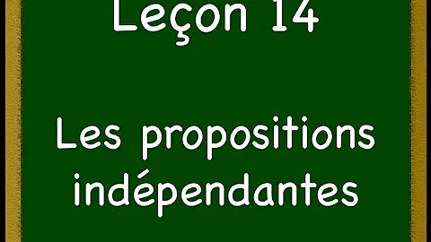 Comment reconnaître une proposition indépendante ?