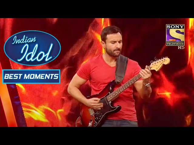 Saif Ali Khan का Powerful Guitar Play | Indian Idol Season 09 class=