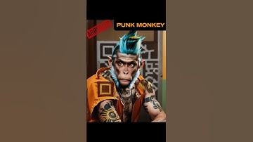 QR Code art turn into a PUNK MONKEY Scannable Art QR code #shorts #punk #monkey #qrcodeart