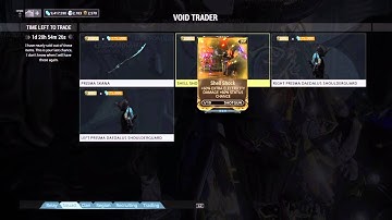 Void Trader on PS4 8/7 - 8/8