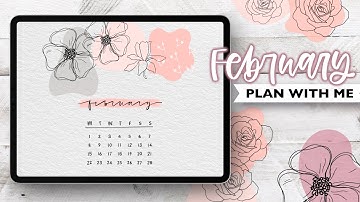PLAN WITH ME | Digital Bullet Journal February 2021 | Valentines Theme 💕