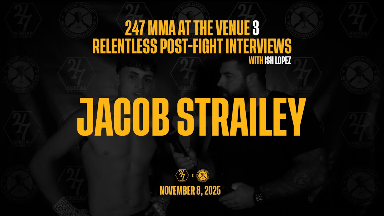 TRP x 247 MMA at the Venue Post-FIght Interview with Jacob STRAILEY