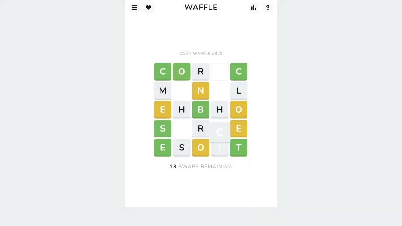 Solve daily waffle game 822 4 21 2024 asmr youtube