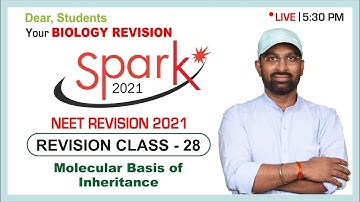 SPARK BIOLOGY REVISION | REVISION CLASS 28 | Molecular Basis of Inheritance (Part-2) #NEET