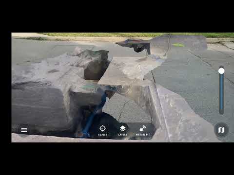 Reality mesh (reality capture/context capture) visualized with high-accuracy augmented reality (AR)