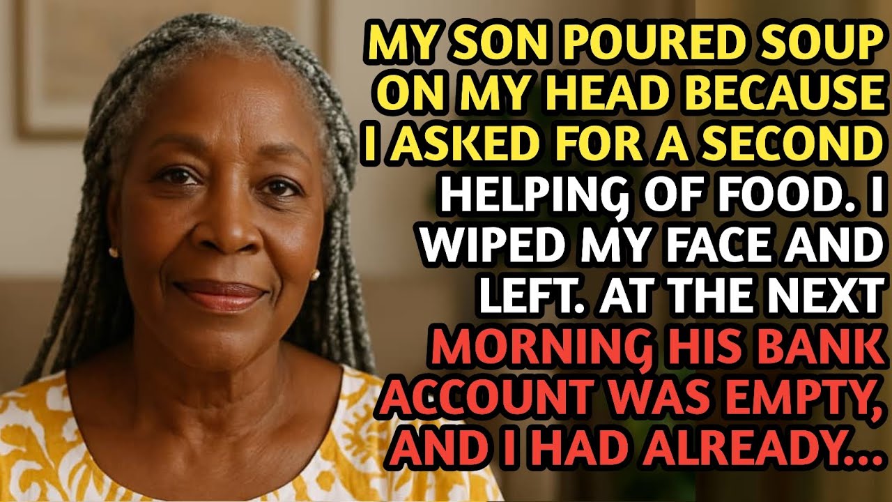 They said soup was an accident and my own son, David, poured the hot broth over my head because I asked for a second helping. I sat there with it burning my skin, in front of the grandkids, while...