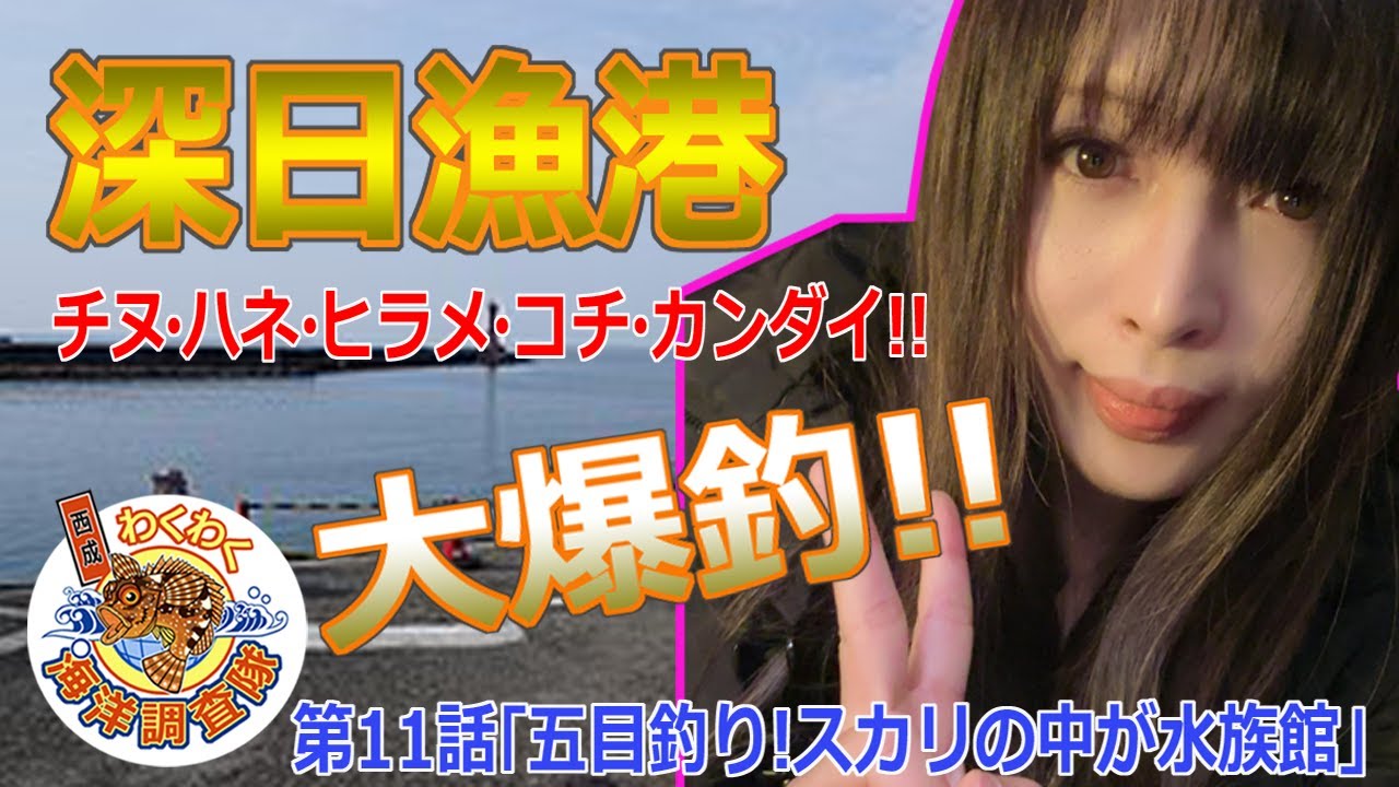 【深日漁港】チヌ・ハネ・ヒラメ・コチ・カンダイ!!副隊長ゆんちゃん大爆釣!!周りの釣り人騒然!!独り勝ち!!第11話｢五目釣り!スカリの中が水族館｣