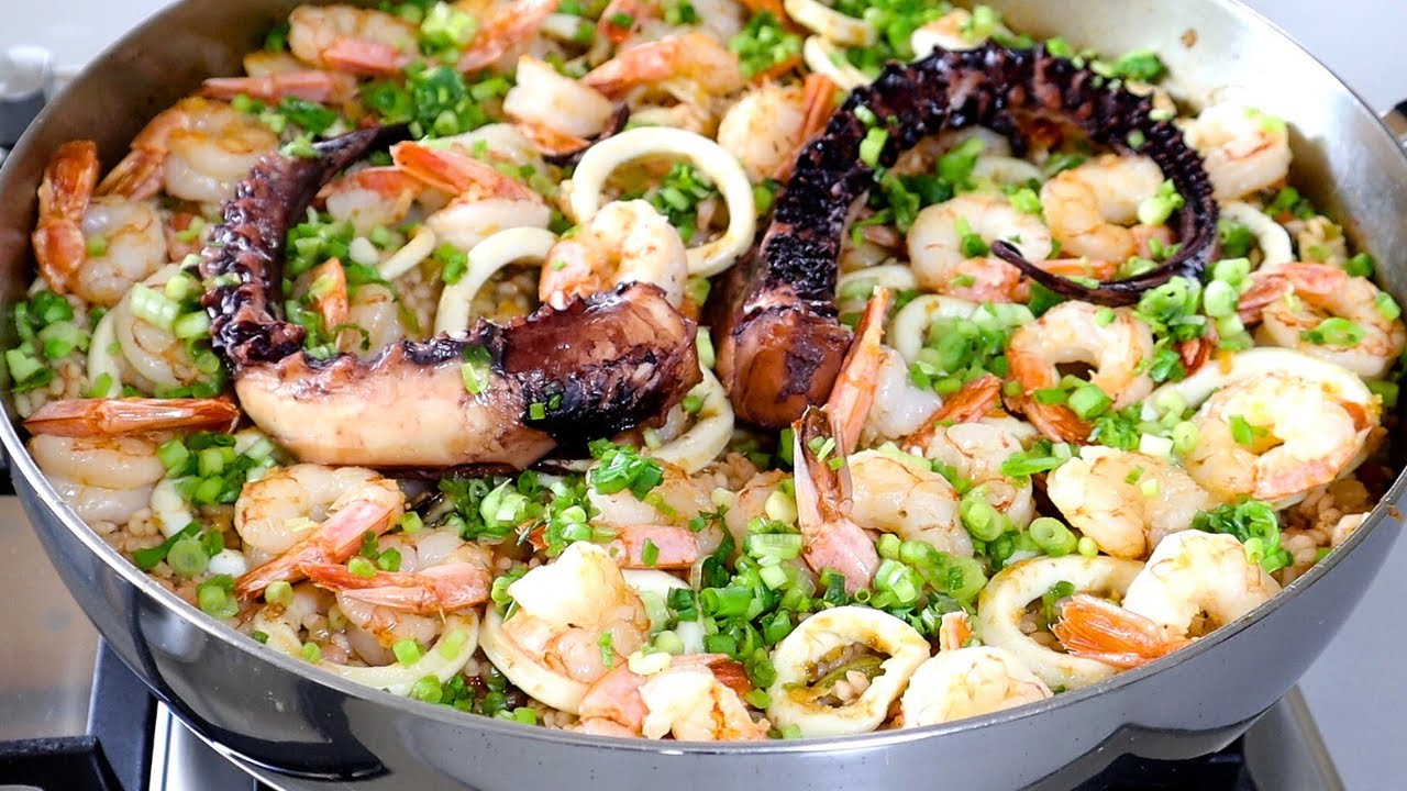 PAELLA DE FRUTOS DO MAR | RECEITA CLÁSSICA ESPANHOLA