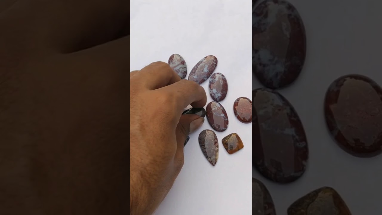 Free Size Natural Moss Agate Stone Smooth Mix Shape Loose Cabochon  AK Gemstone Beads