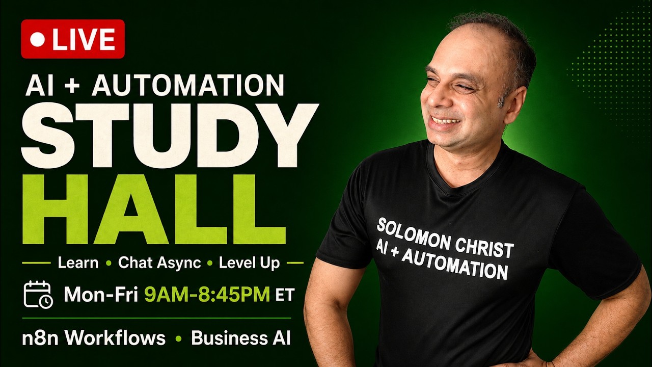 AI + Automation Study Hall Live, n8n Workflows & Business AI