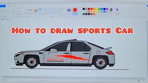How to draw a car on computer MS paint / master kid