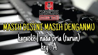 GOLIATH | MASIH DISINI MASIH DENGANMU | KARAOKE | NADA PRIA (TURUN)