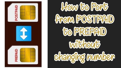 Switching Network Provider without Changing Mobile Number, from Postpaid to Prepaid!