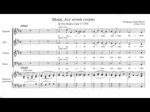 Ave verum: Mozart - SATB piano accompaniment