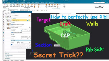 NX Modeling | #Rib | How to use Rib in NX | #nxtutorials | NX CAD | cad2liv