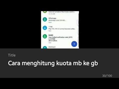 Video: Cara Menghitung Kuota