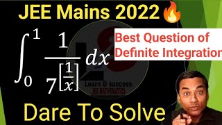 Dare To Solve 💪🔥 JEE Mains 2022 💪 JEE Mains| JEE ADV. | 2024🎯 Greatest Integer function | Definite