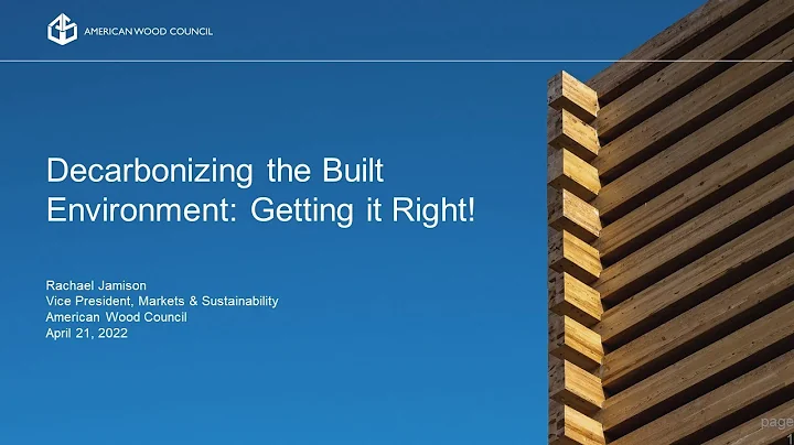 Decarbonizing the Built Environment: Getting It Right