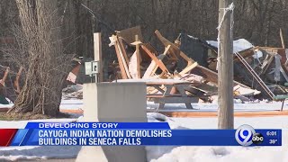 Cayuga Indian Nation demolishes buildings in Seneca Falls
