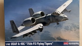 [PREVIEW] ACADEMY 1:48 2023 USAF A-10C &quot;75th FS Flying Tigers&quot; 아카데미 미공군 제75 전투비행대 플라잉 타이거즈 #shorts