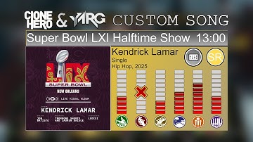 Clone Hero / YARG Custom Song "Super Bowl LXI Halftime Show (Live)" by Kendrick Lamar [RE-UPLOADED]
