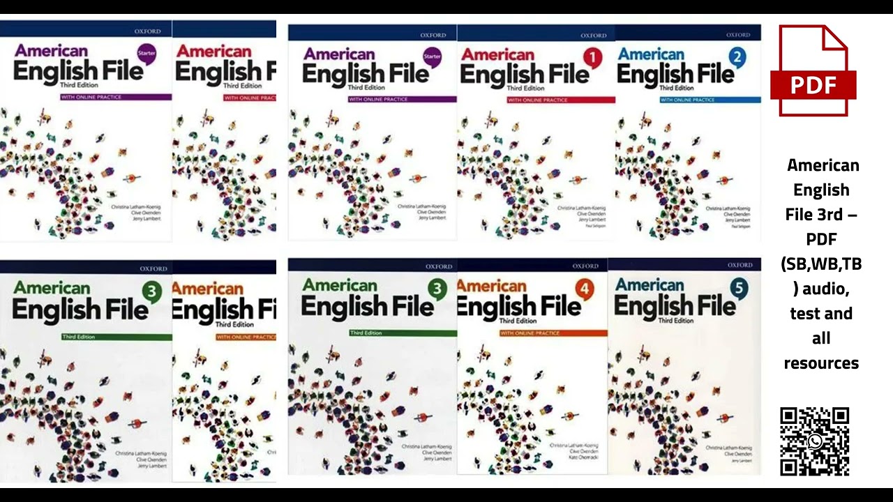 American English File 3rd – PDF (SB,WB,TB) audio, test and all resources