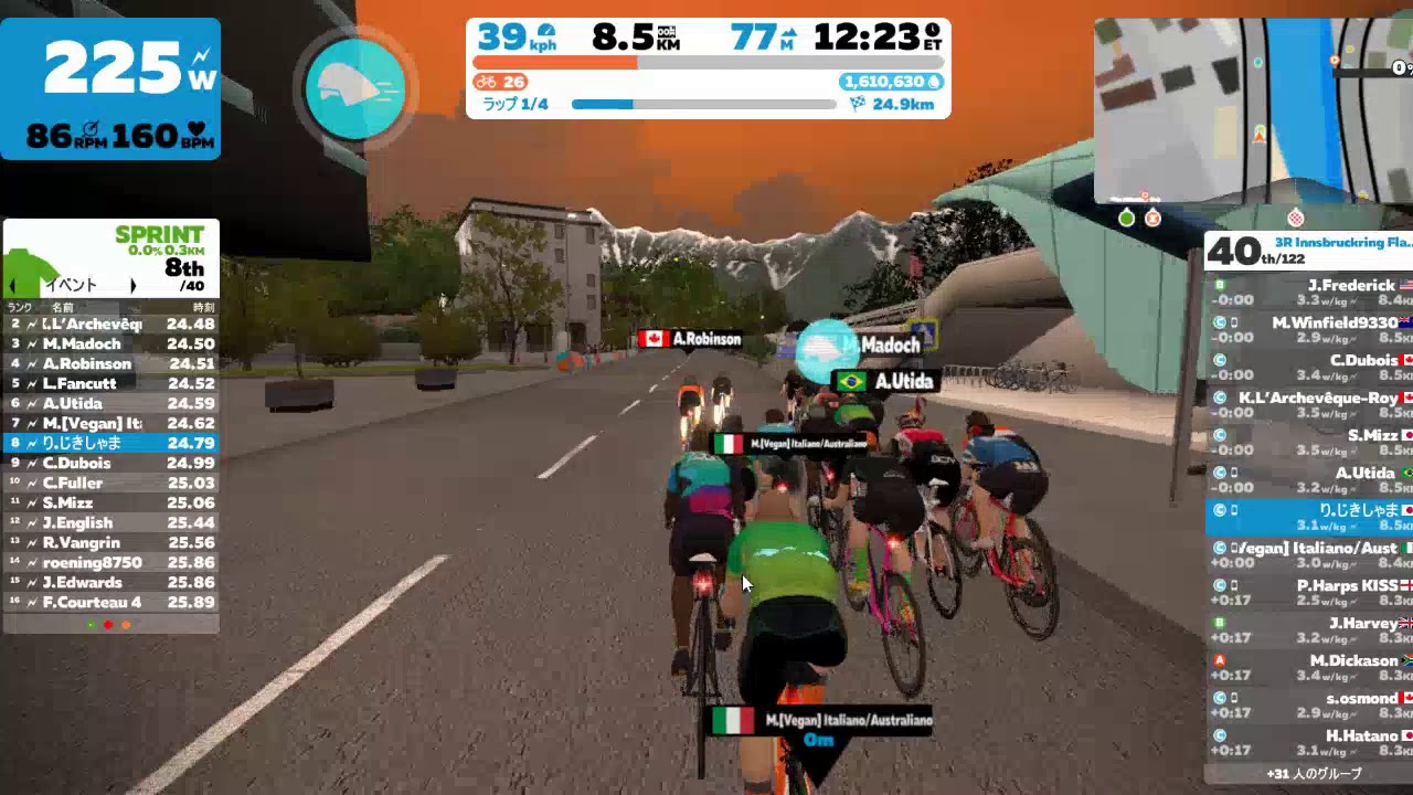 【Zwift】3R Innsbruckring Flat Race 4 Laps【4iii】 YouTube