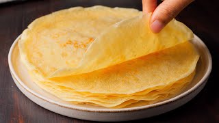 Homemade Crepes Recipe | Basic French Crepes Recipe