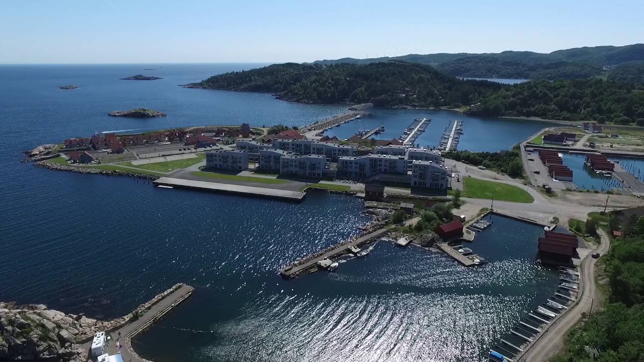 Spangereid fra luften en fin sommerdag