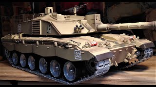 Heng Long Tank Challenger 2, full setup, ALL steel gears, wheels, tracks, becon light, shots bb's