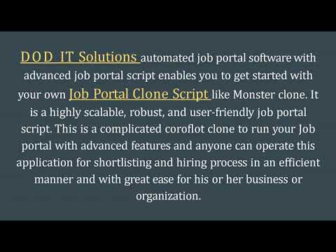 Readymade Best Job Portal Script -  DOD IT SOLUTIONS