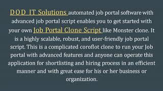 Readymade Best Job Portal Script -  DOD IT SOLUTIONS