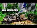 Full restoration yamaha nouvo abandonedrebuild the destroyed harley custom  timelapse