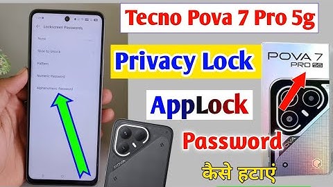 Tecno Pova 7 Pro Me Privacy Lock Kaise Hataye/Tecno Pova 7 Pro me App lock password kaise hatea