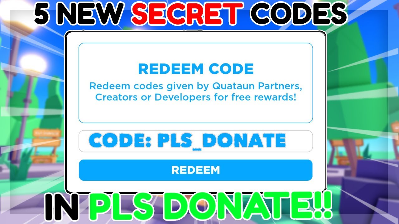 Pls Donate Added 5 NEW SECRET CODES (Roblox 2023) 